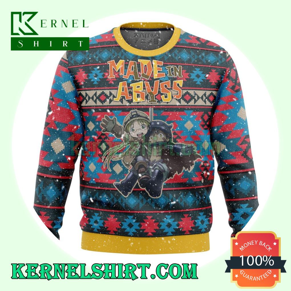 Regu & Riko Made In Abyss Alt Premium Manga Anime Knitting Christmas Sweatshirts