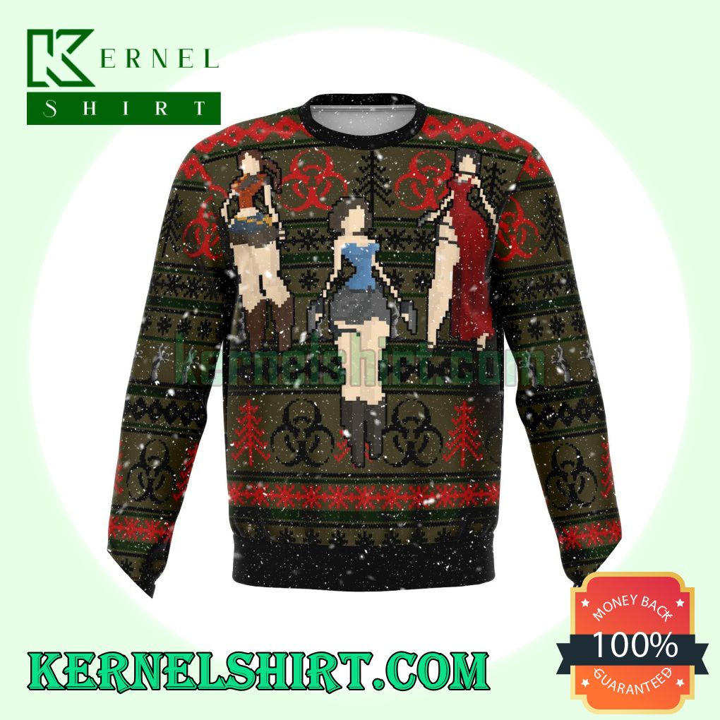 Resident Evil Knitting Christmas Sweatshirts