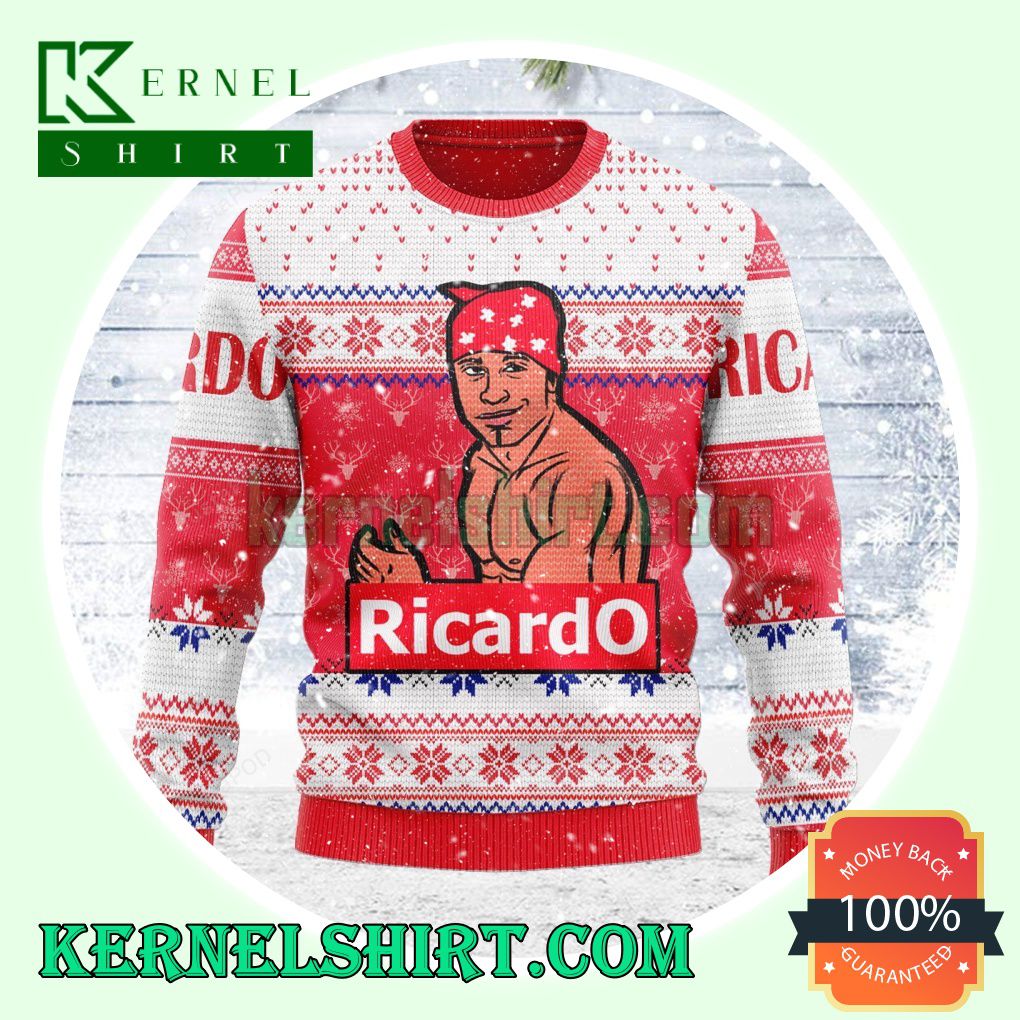 Ricardo Milos Meme Funny Knitting Christmas Sweatshirts