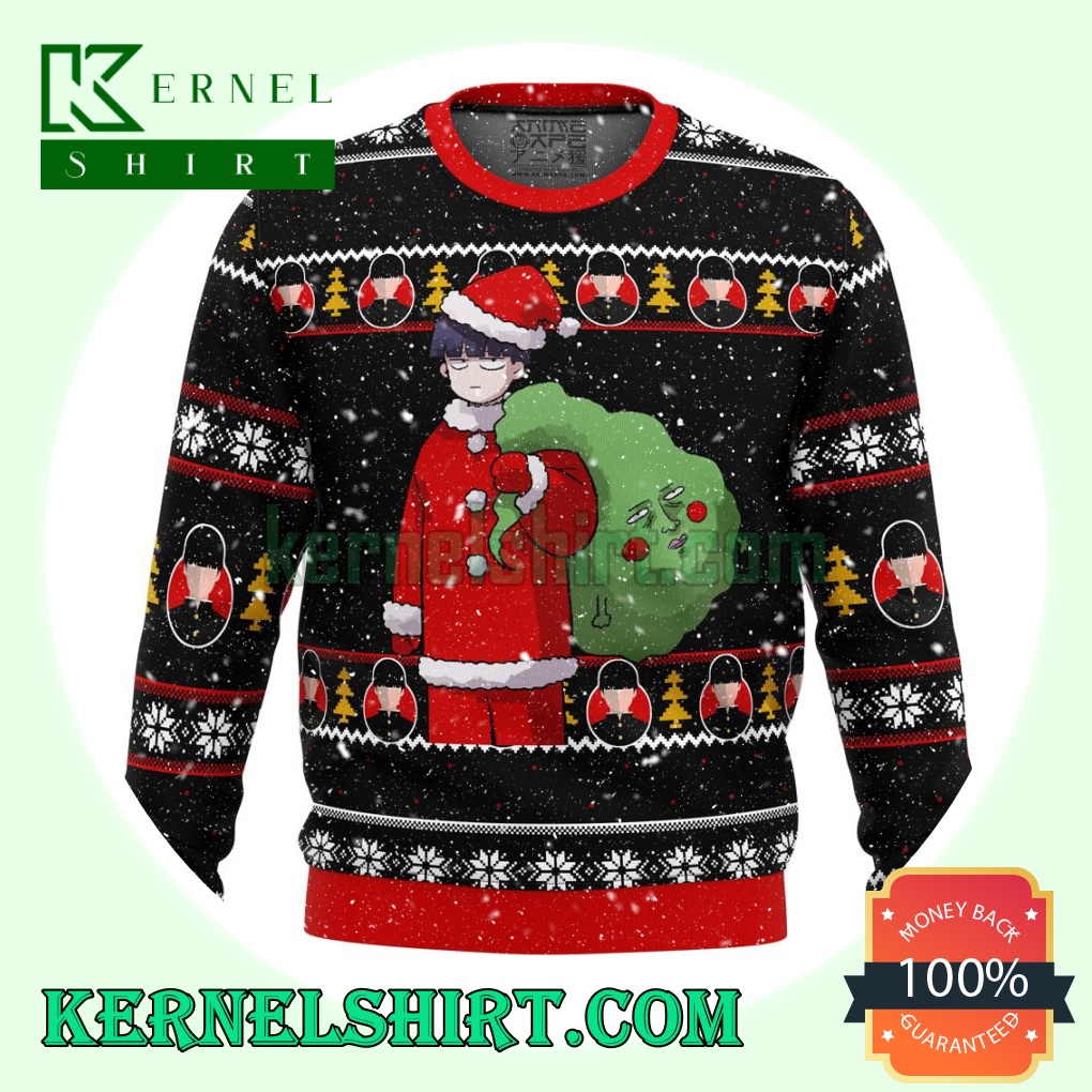 Ritsu Kageyama Mob Psycho 100 Santa Premium Manga Anime Knitting Christmas Sweatshirts