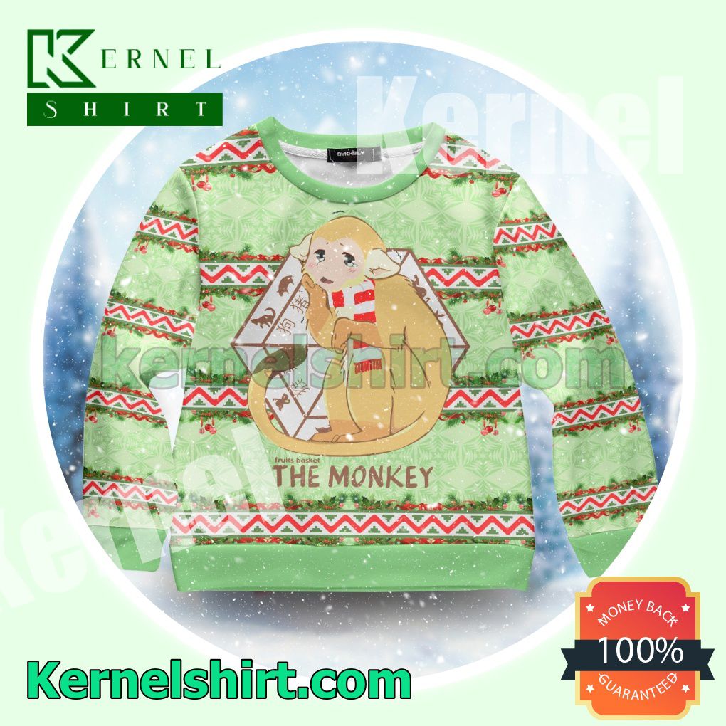 Ritsu Sohma The Monkey Of The Zodiac Fruits Basket Knitted Christmas Sweatshirts