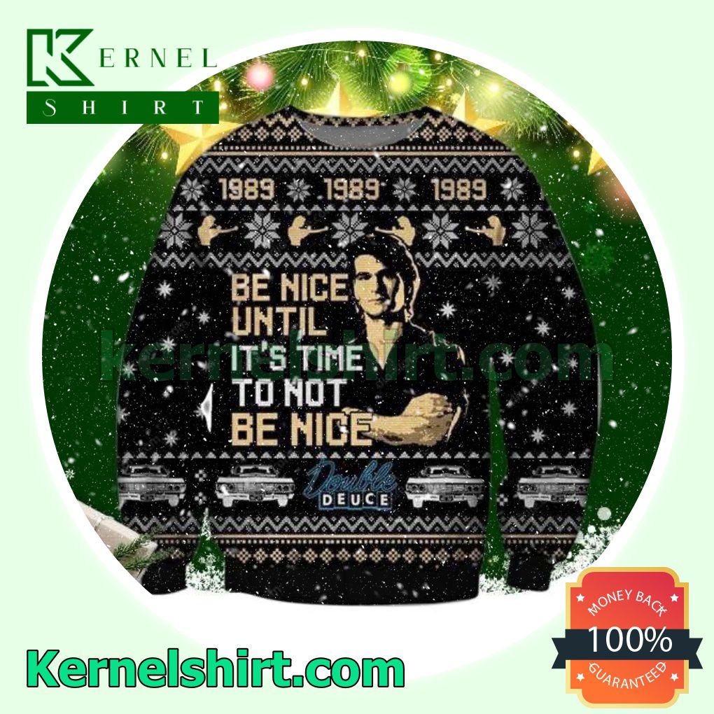 Road House Be Nice Xmas Knitted Sweaters