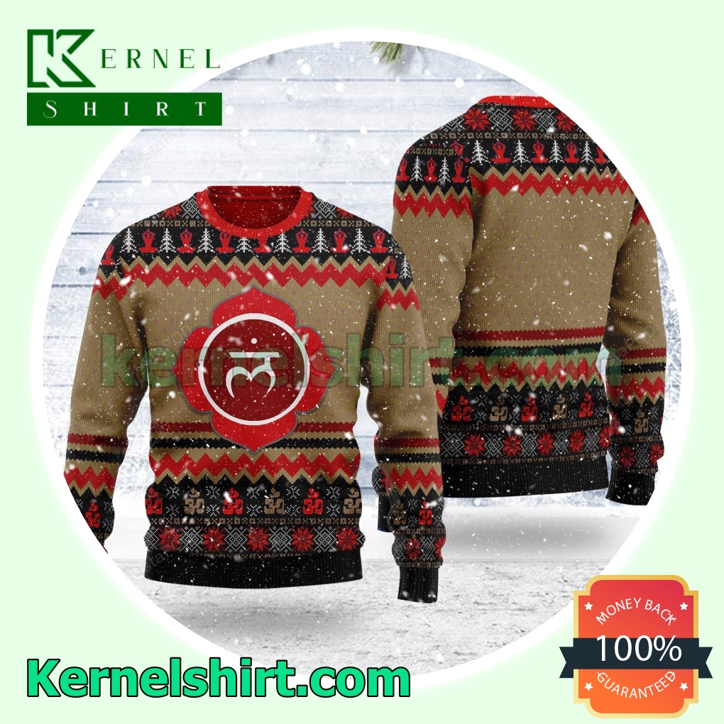 Root Chakra Muladhara Knitted Christmas Jumper