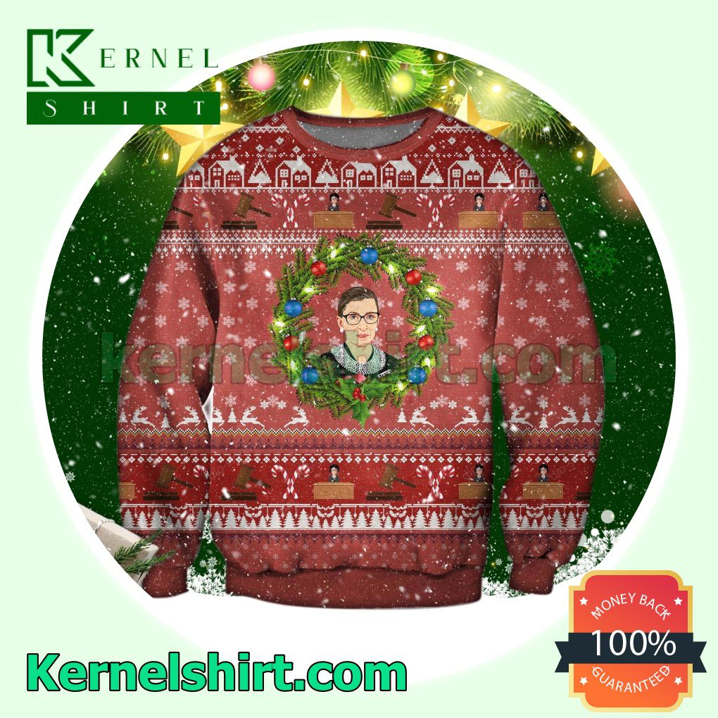 Ruth Bader Ginsburg Christmas Xmas Knitted Sweaters