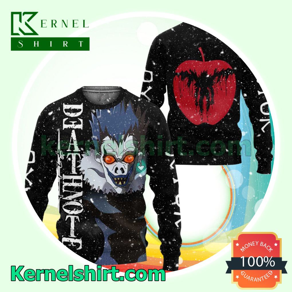 Ryuk Death Note Manga Anime Xmas Christmas Sweatshirts