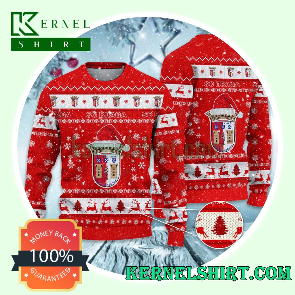 SC Braga Club Snowflake Xmas Knit Sweaters