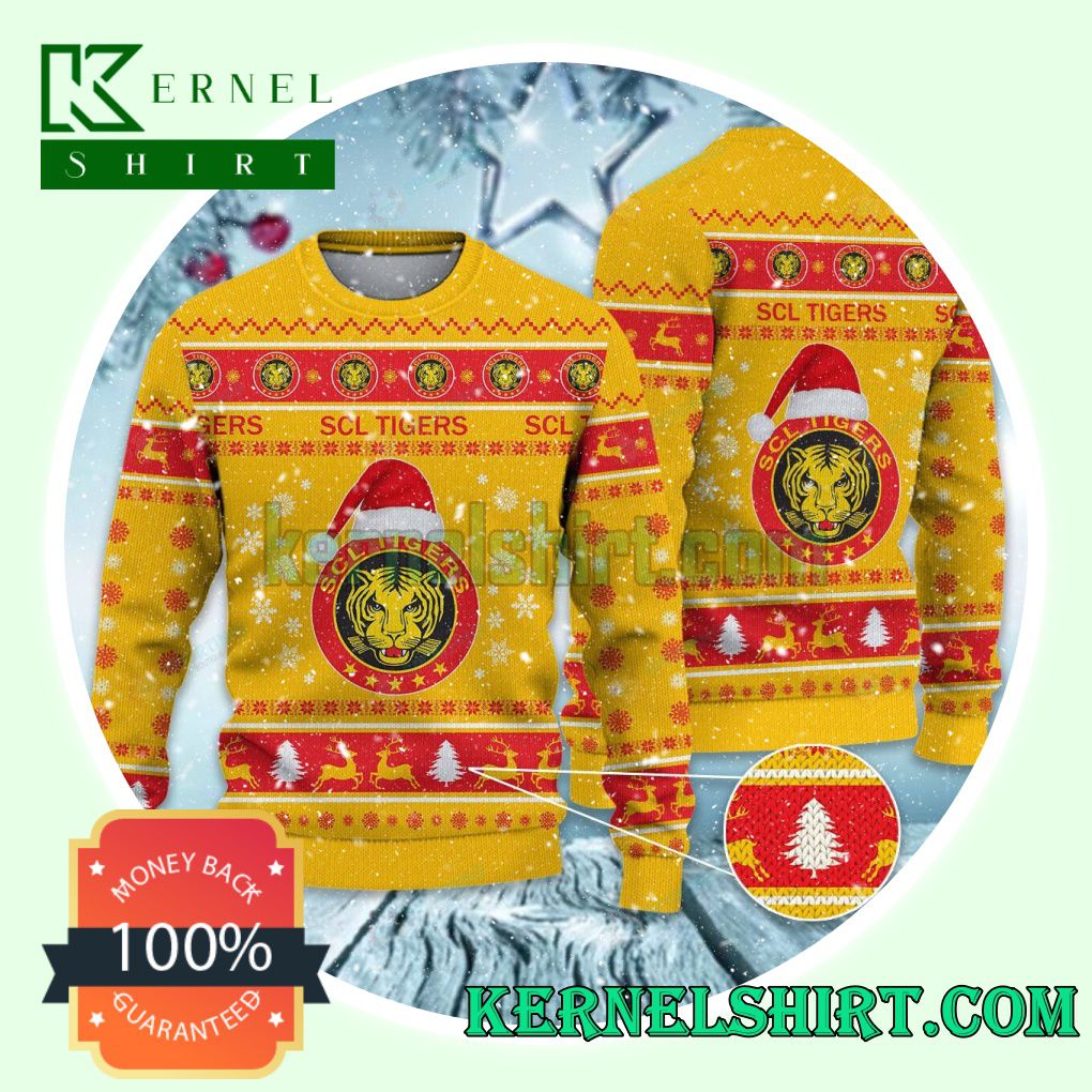 SCL Tigers Club Snowflake Xmas Knit Sweaters