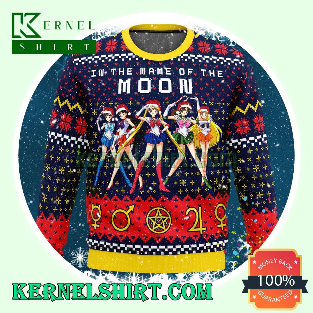 Sailor Moon In The Name Of The Moon Knitting Christmas Sweatshirts