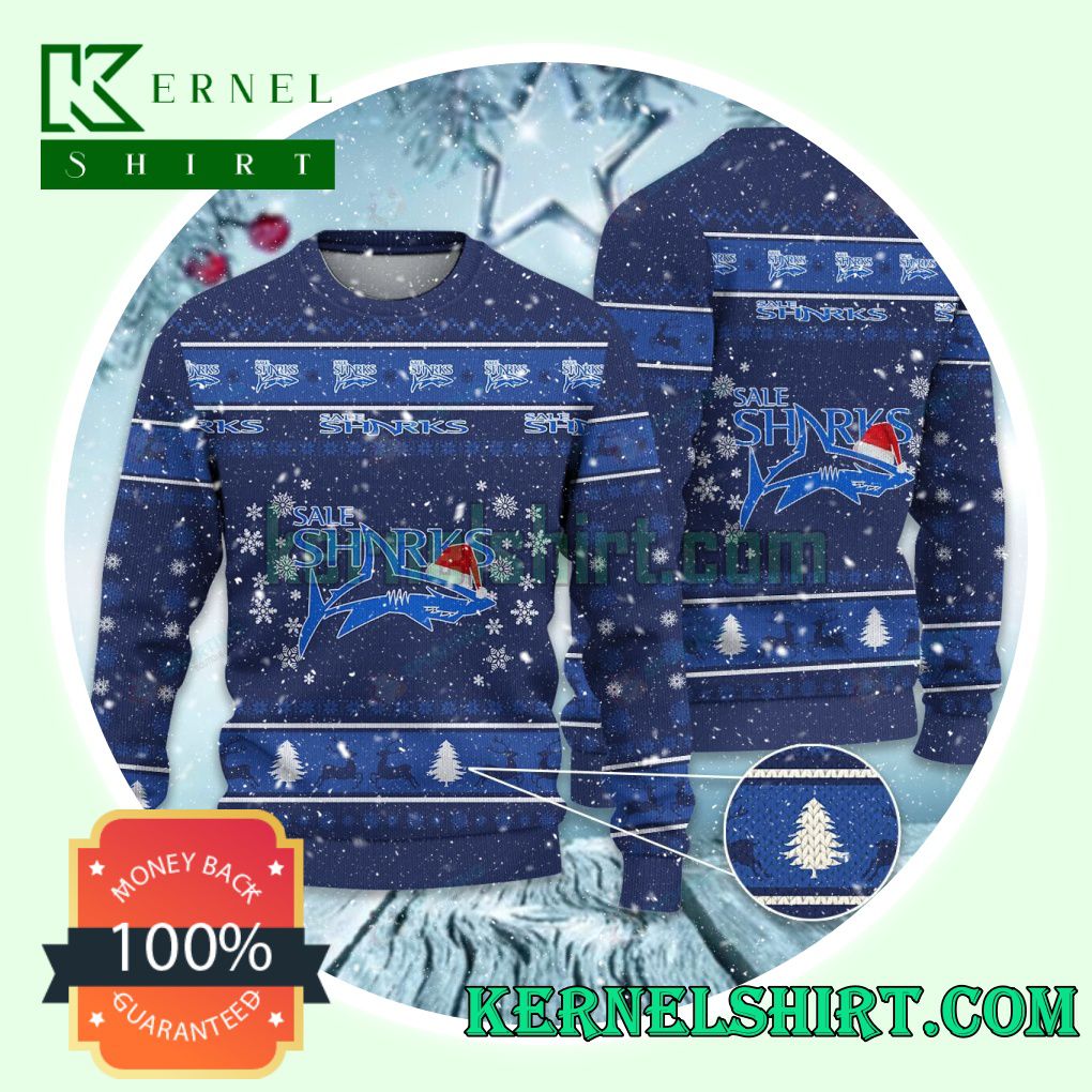 Sale Sharks Club Snowflake Xmas Knit Sweaters