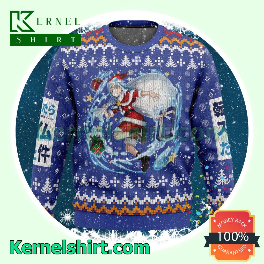 Santa Rimuru That Time I Got Reincarnated As A Slime Grand Summoners Manga Anime Xmas Christmas Sweatshirts