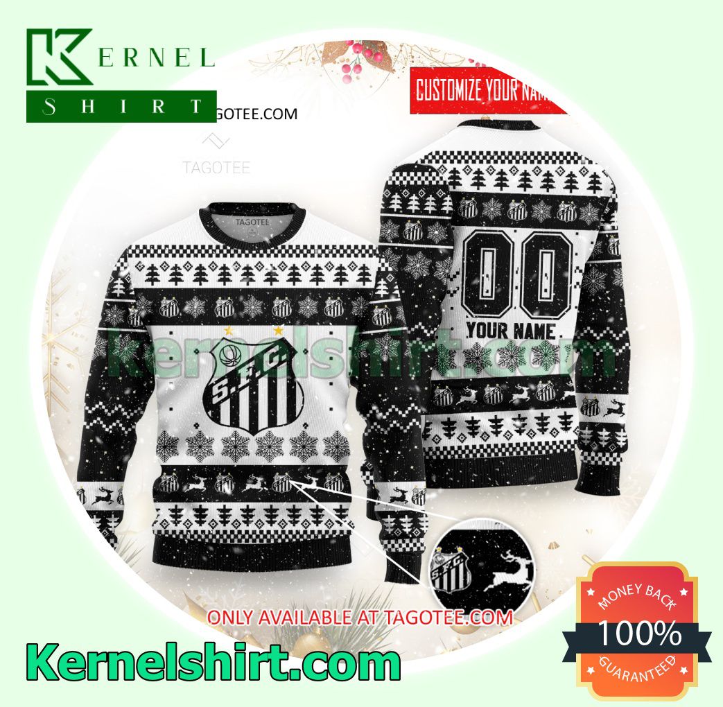 Santos FC Logo Xmas Knit Sweaters