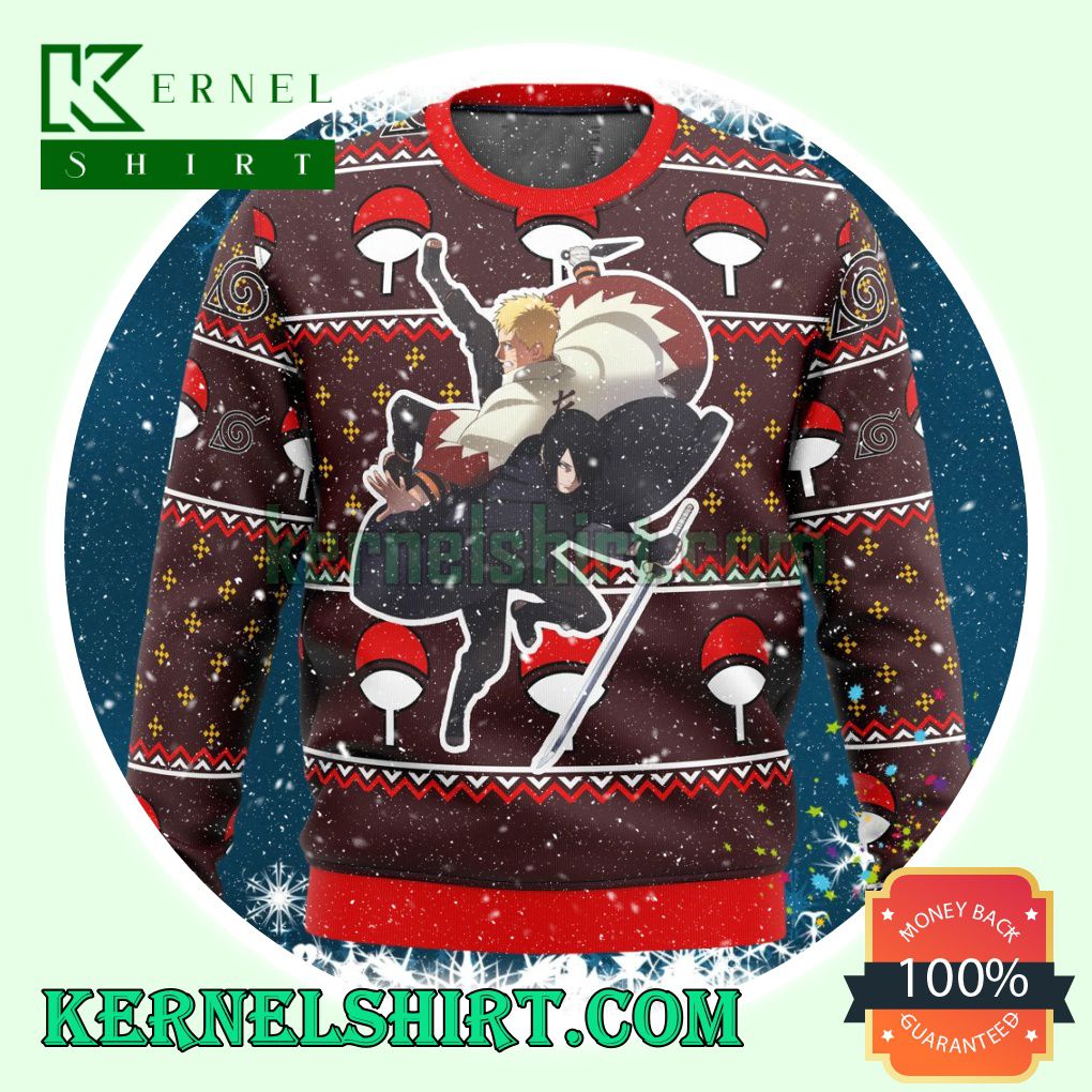 Sasuke Grown Naruto Knitting Christmas Sweatshirts