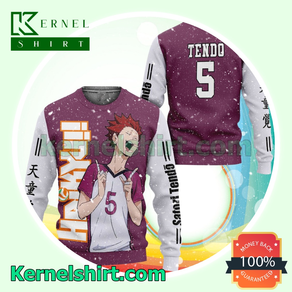 Satori Tendo Shiratorizawa Academy Haikyuu Anime Knitted Christmas Jumper