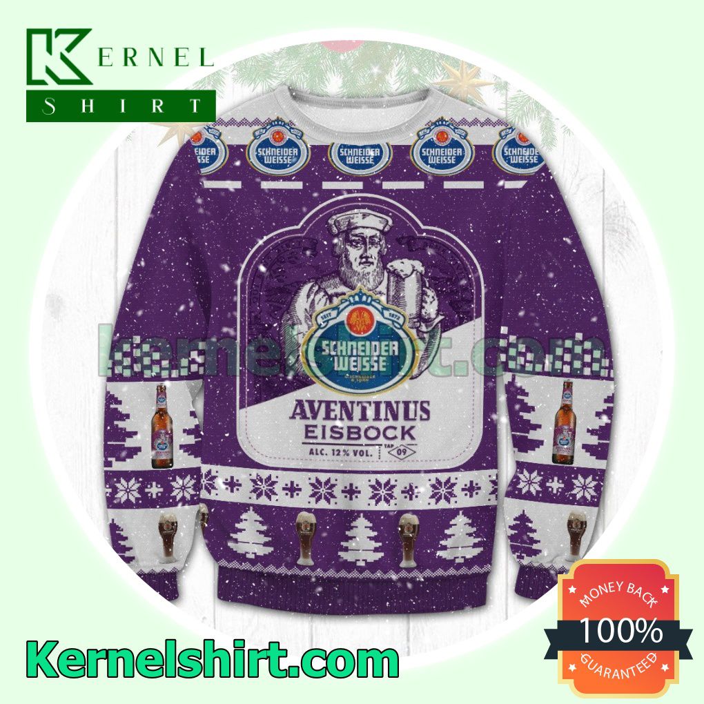 Schneider Weisse Aventinus Eisbock Beer Knitted Christmas Sweatshirts