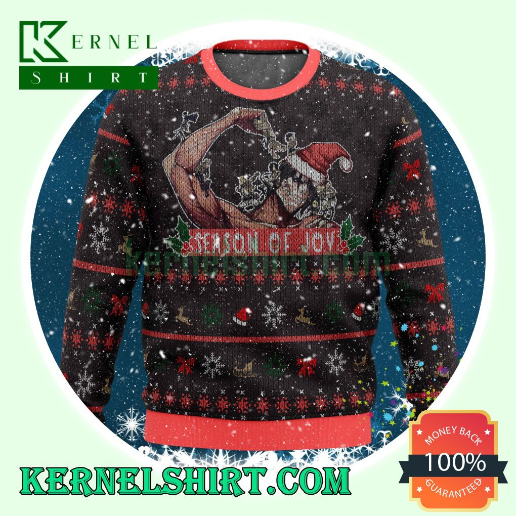 Season Of Joy Attack On Titan Anime Knitting Christmas Sweatshirts