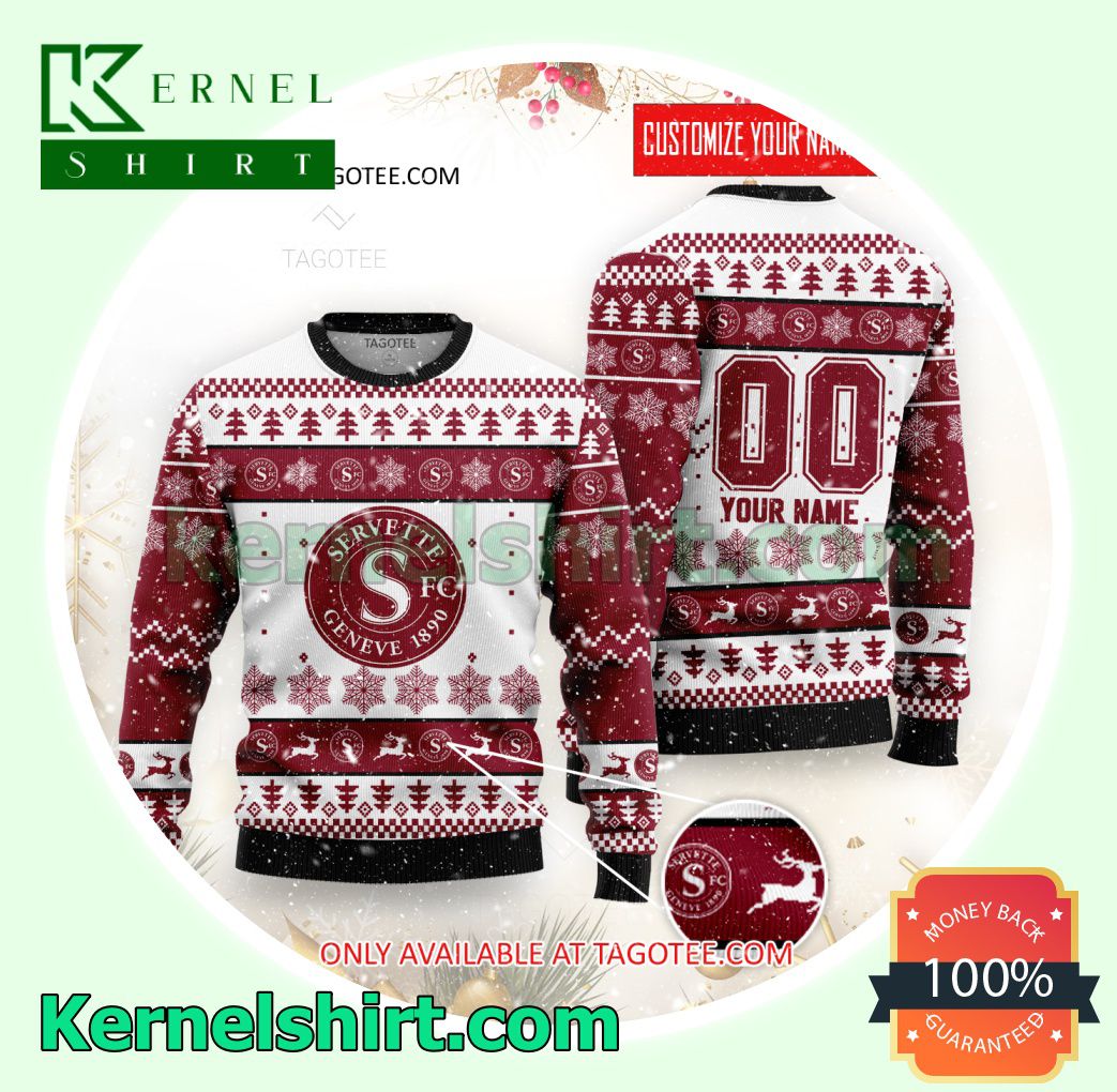 Servette FC Logo Xmas Knit Sweaters