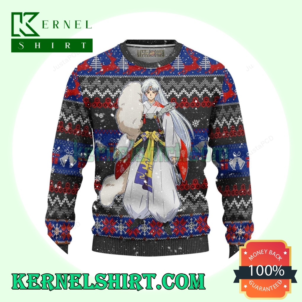 Sesshomaru Inuyasha Manga Anime Knitting Christmas Sweatshirts