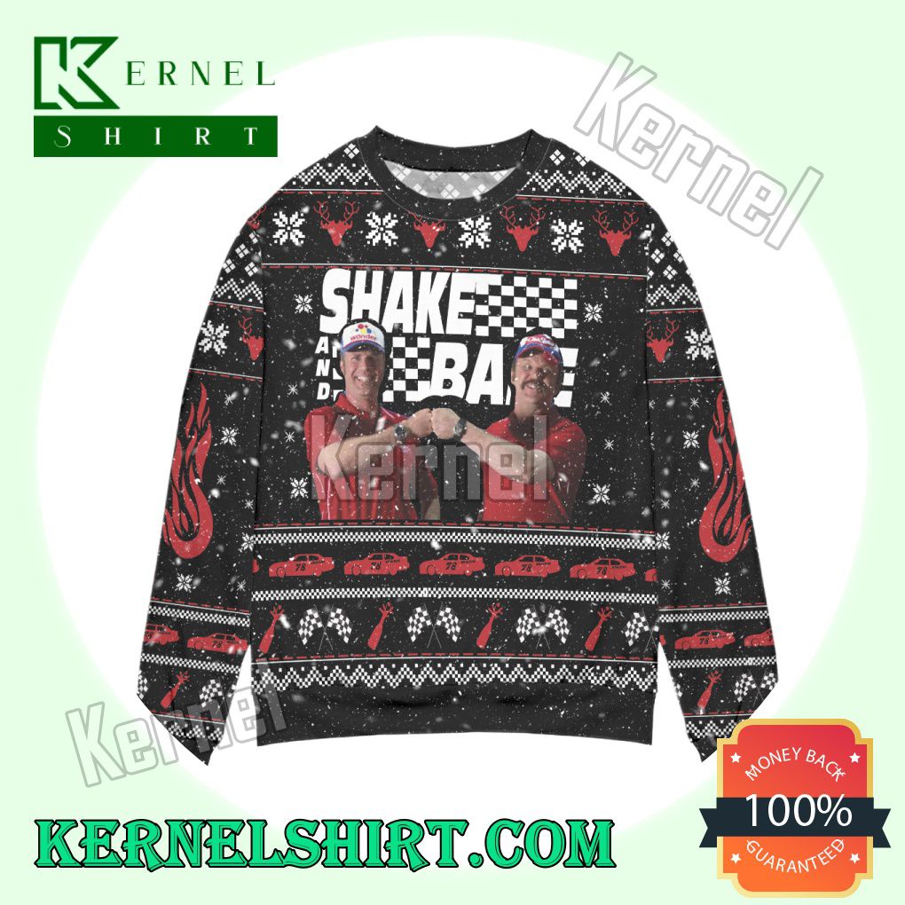Shake And Bake Talladega Nights Reindeer Knitted Christmas Sweatshirts