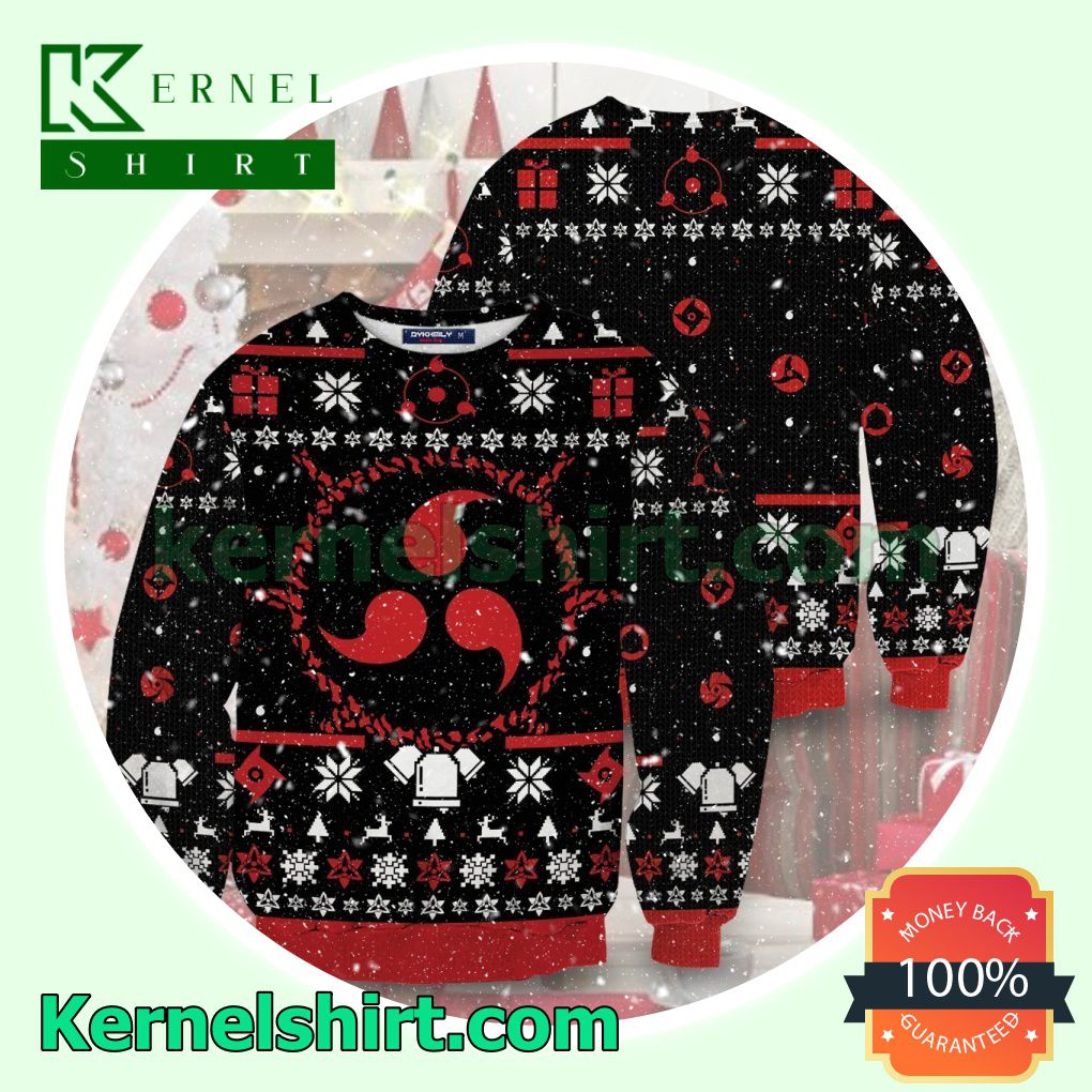 Sharingan Naruto Knitted Christmas Sweatshirts