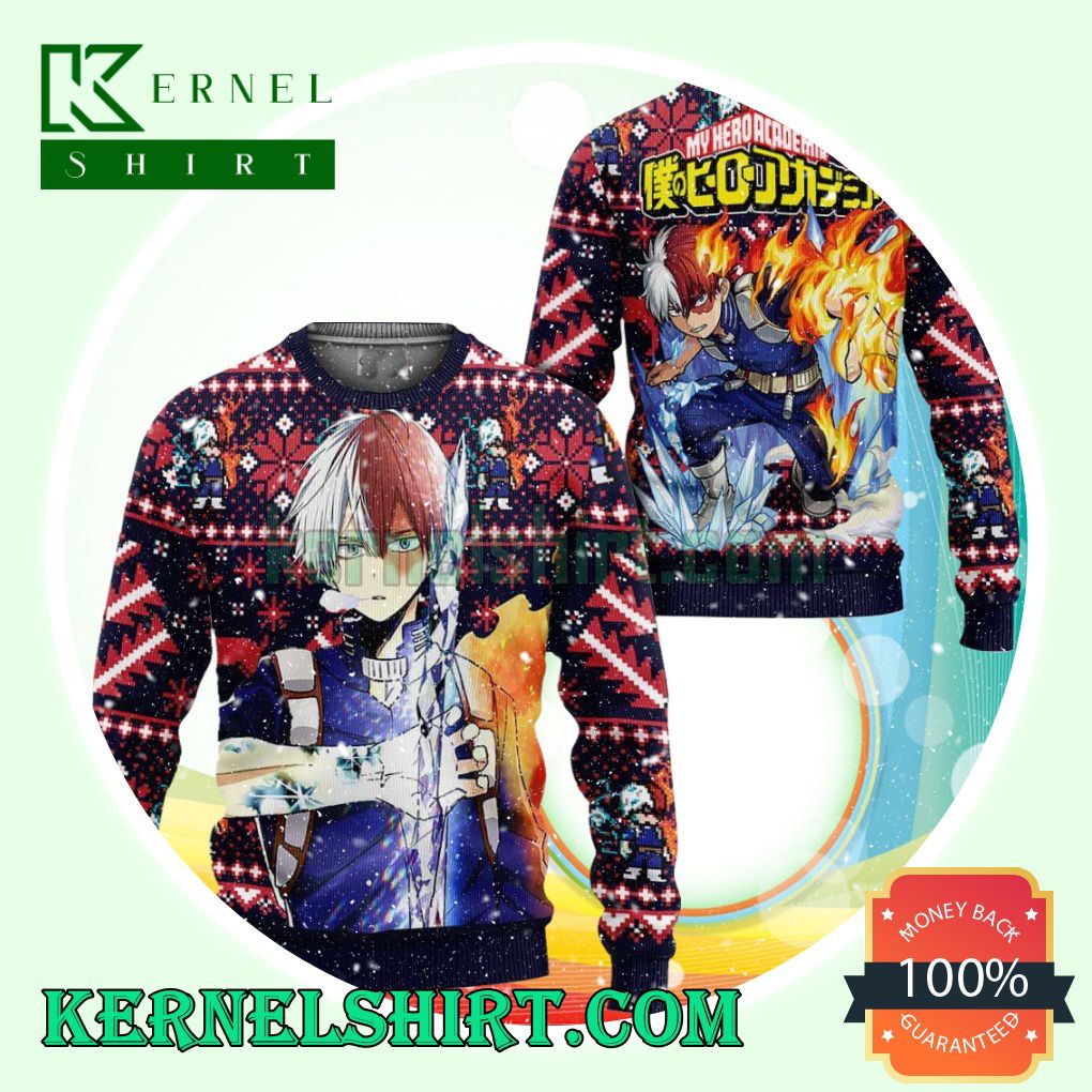 Shoto Todoroki My Hero Academia Anime Manga Christmas Sweatshirts