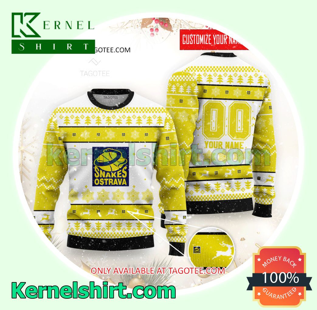 Snakes Ostrava Basketball Club Logo Xmas Knit Sweaters