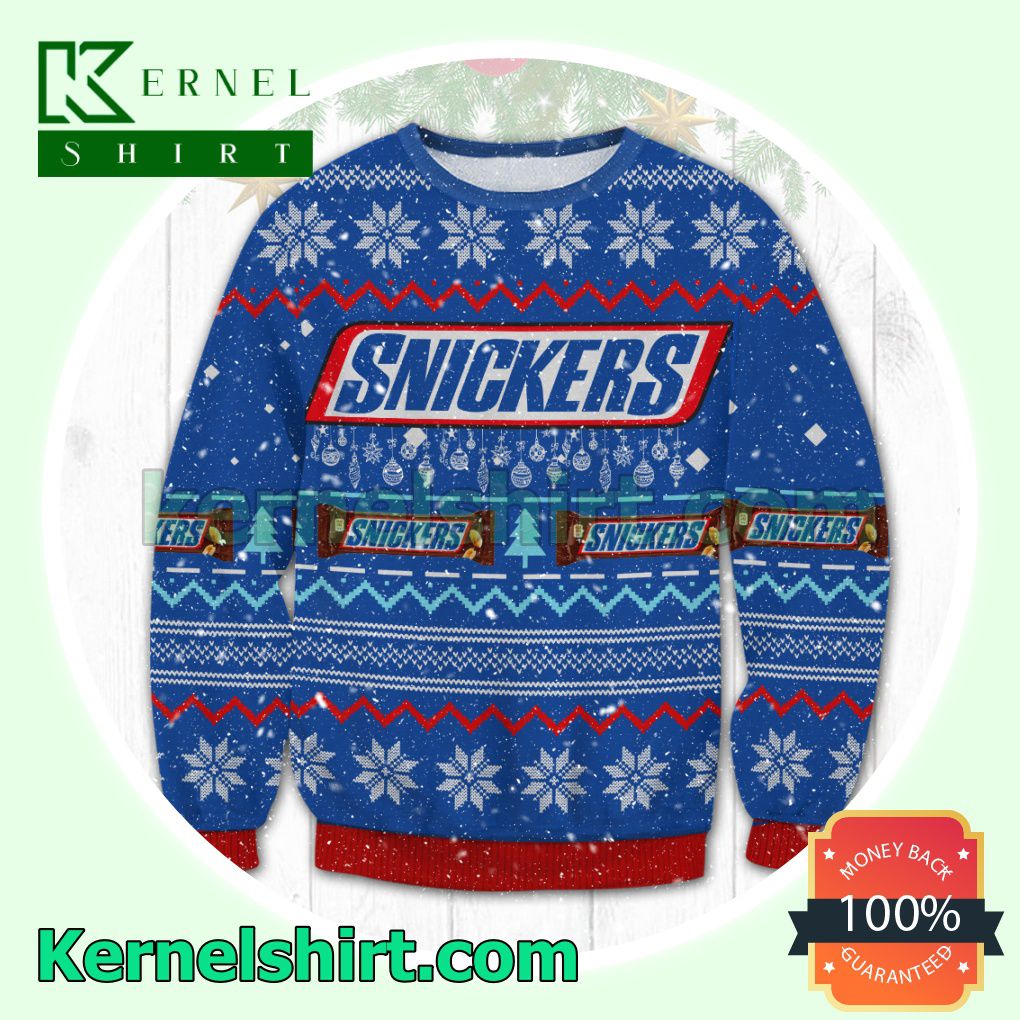 Snickers Chocolate Bar Knitted Christmas Sweatshirts