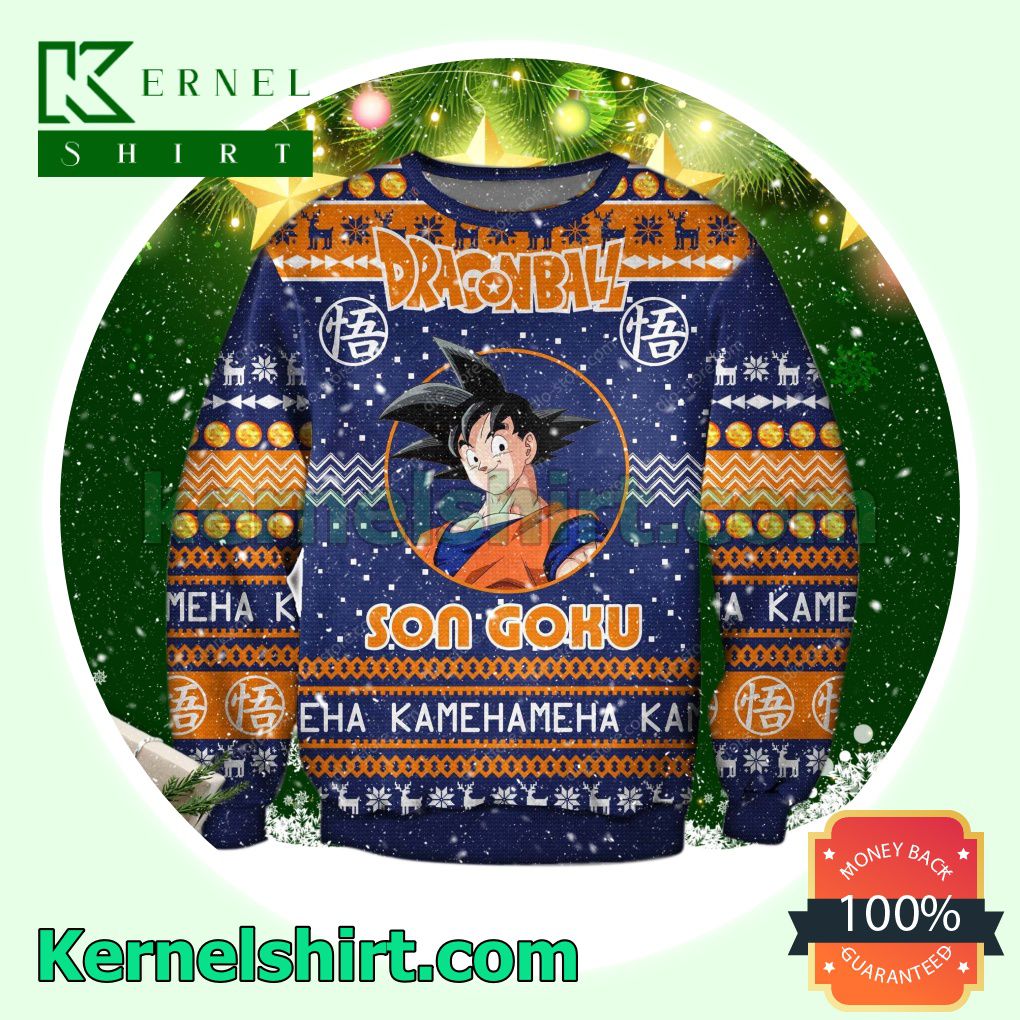 Son Goku Dragon Ball Kamehameha Xmas Knitted Sweaters