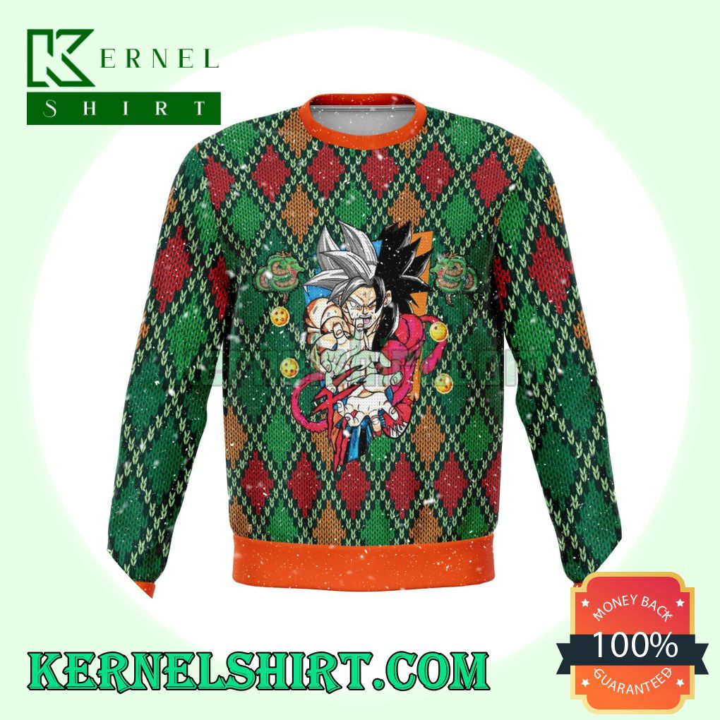 Son Goku Super Saiyan 4 Anime Premium Christmas Sweatshirts