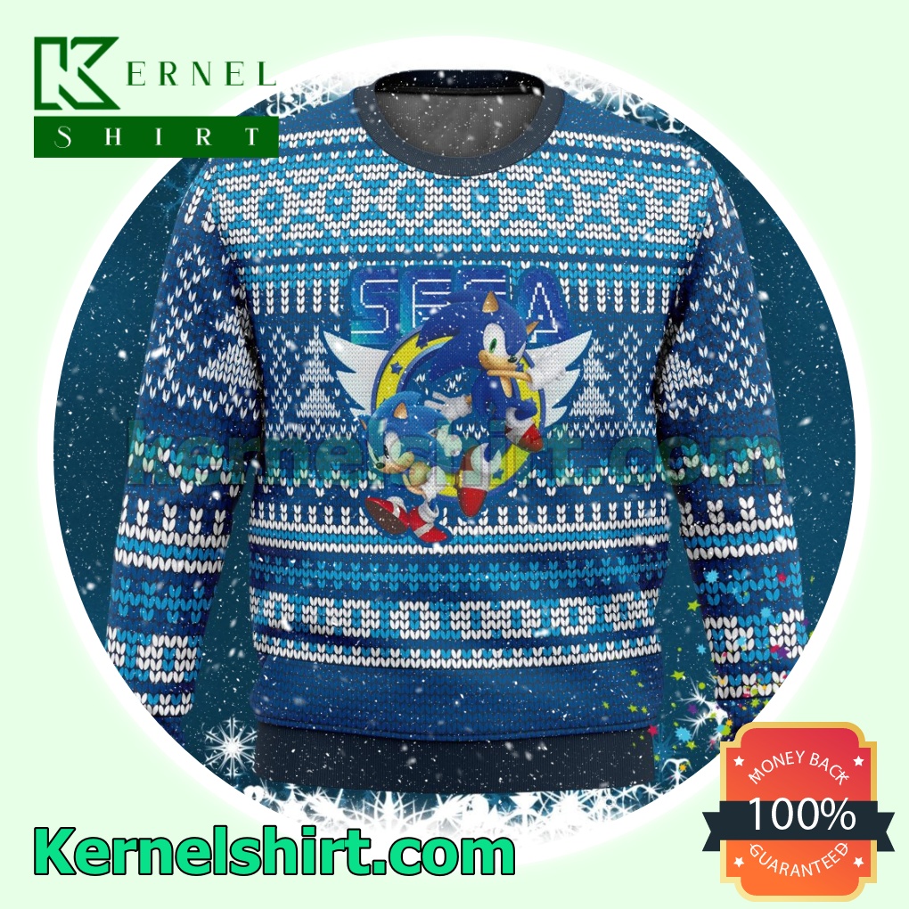 Sonic The Hedgehog Sega Knitted Christmas Jumper