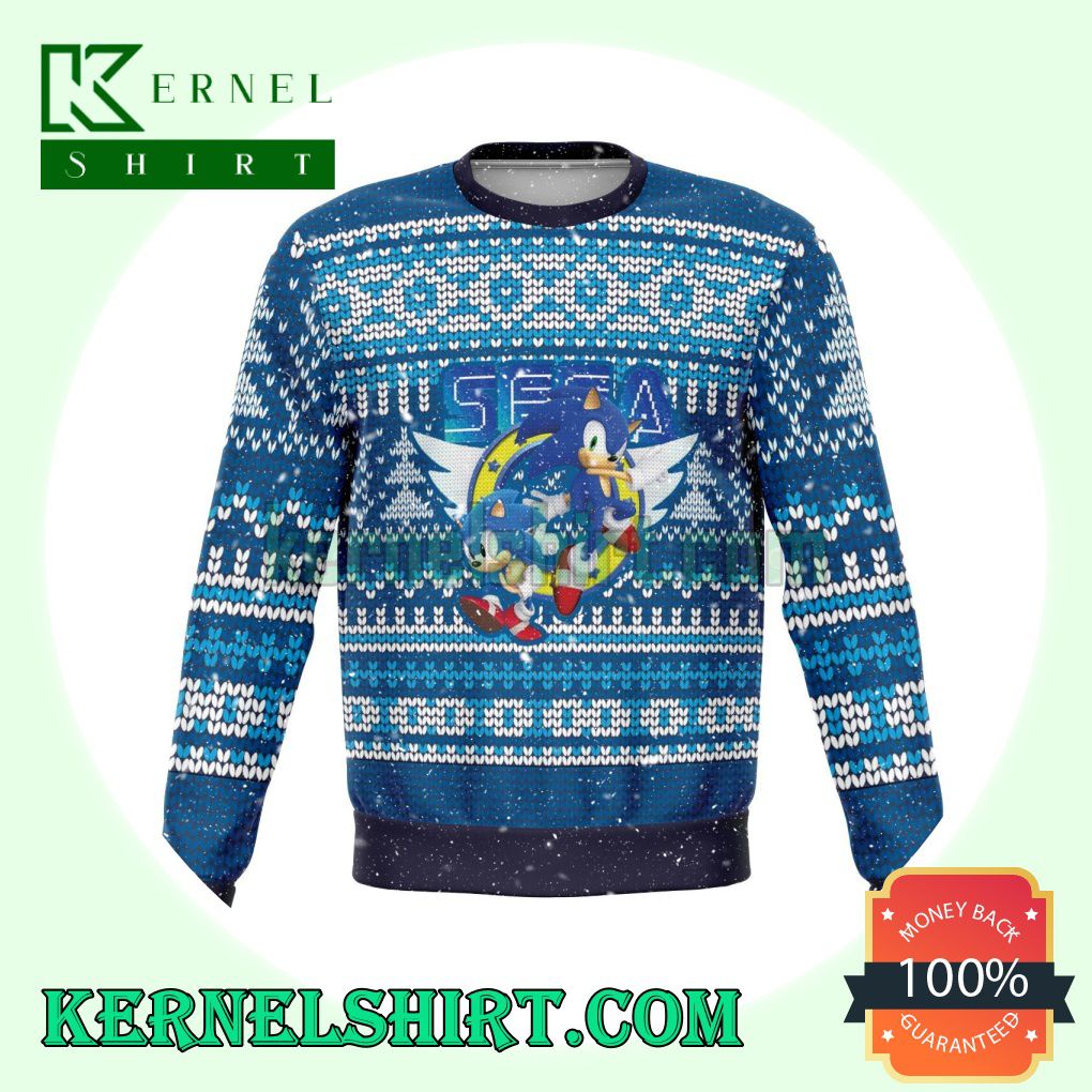 Sonic The Hedgehog Sega Premium Knitting Christmas Sweatshirts