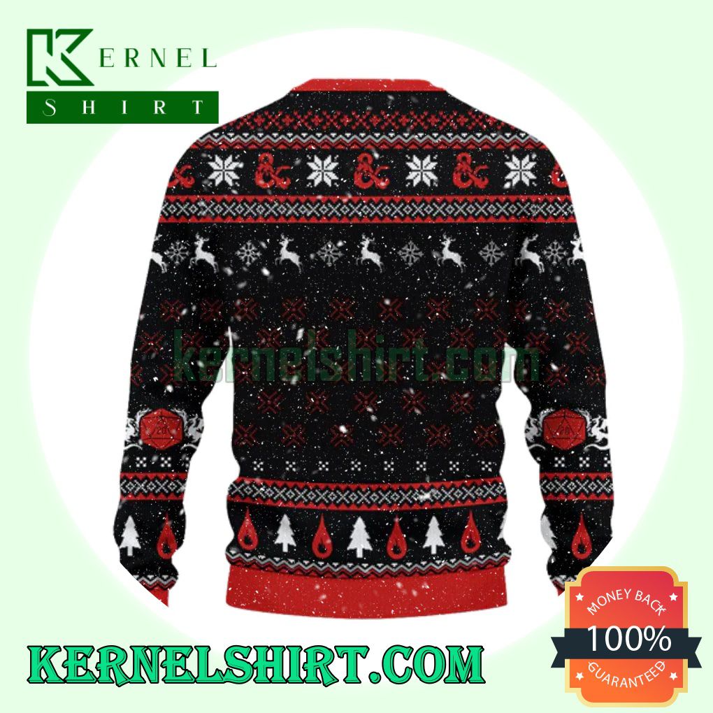 Sorcerer The Arcane-touched D20 Dungeons Xmas Knit Sweaters a