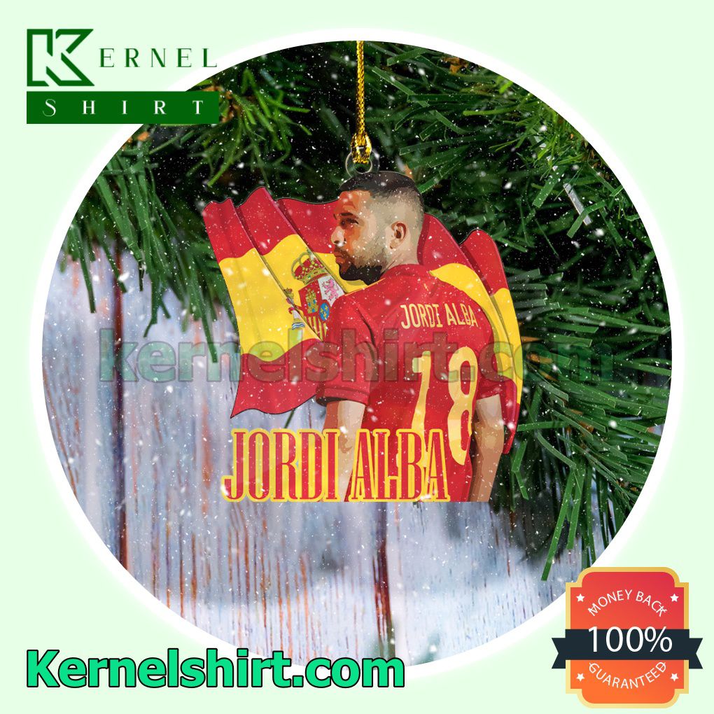 Spain - Jordi Alba Fan Holiday Ornaments a