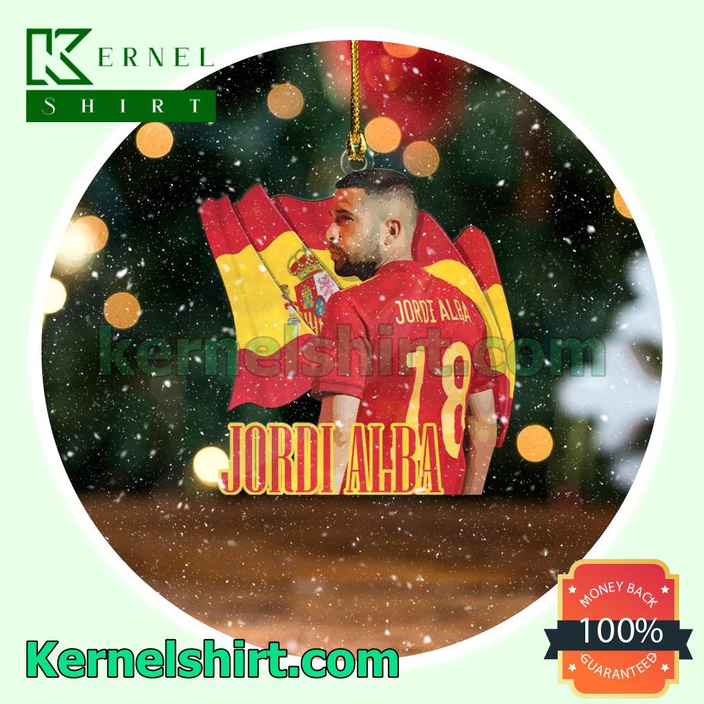 Spain - Jordi Alba Fan Holiday Ornaments