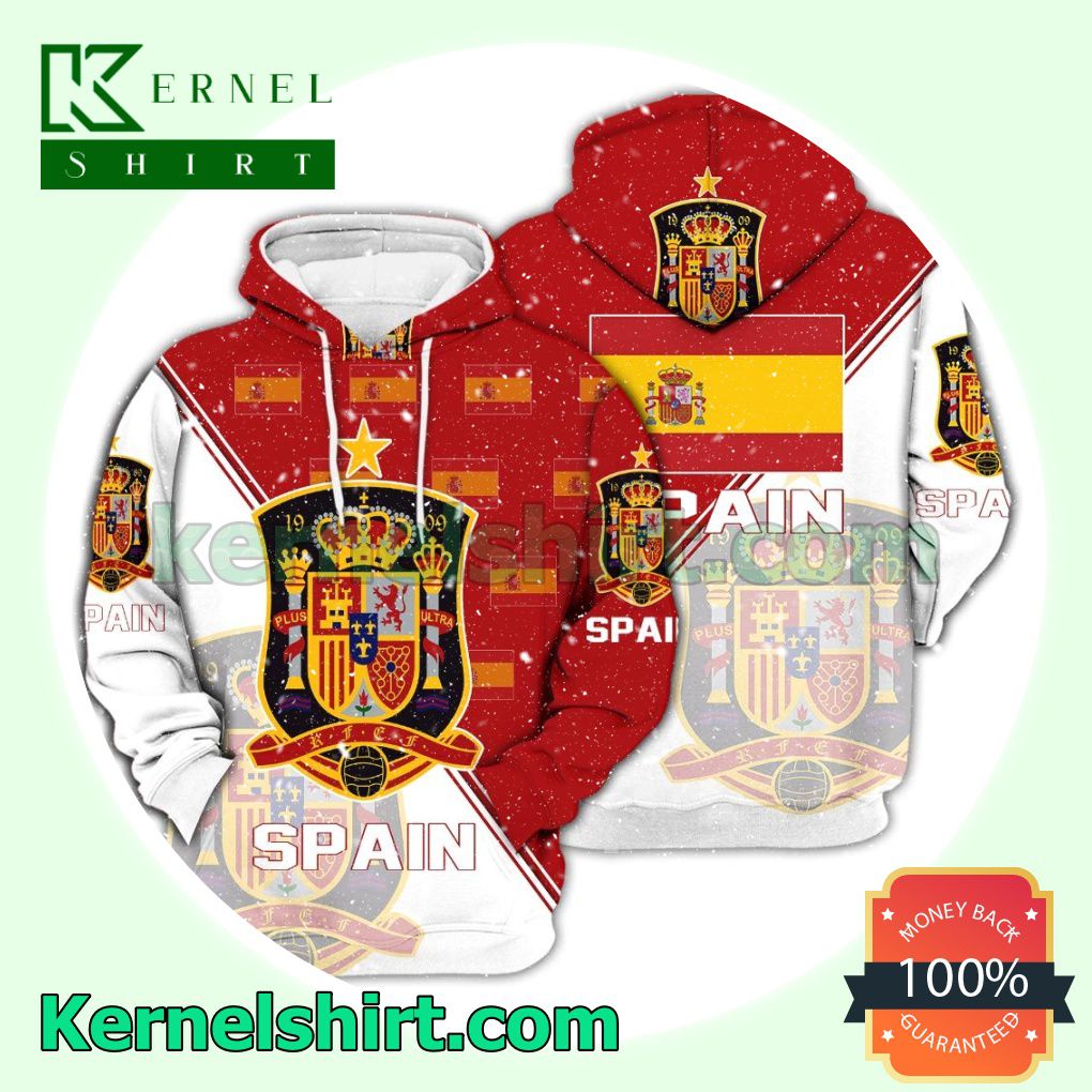 Spain National Logo Soccer Fan Hawaiian Shirt Sweatshirt