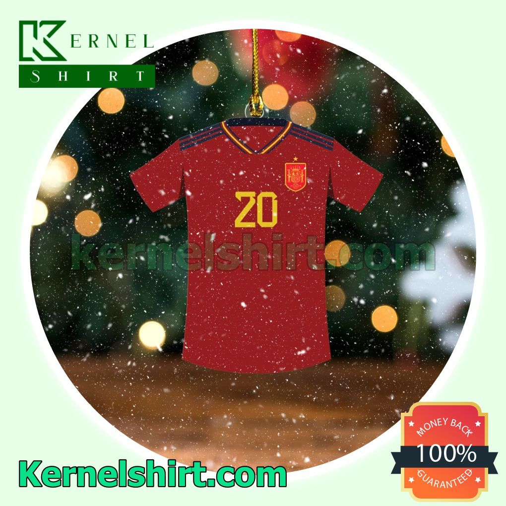 Spain Team Jersey - Dani Carvajal Fan Holiday Ornaments