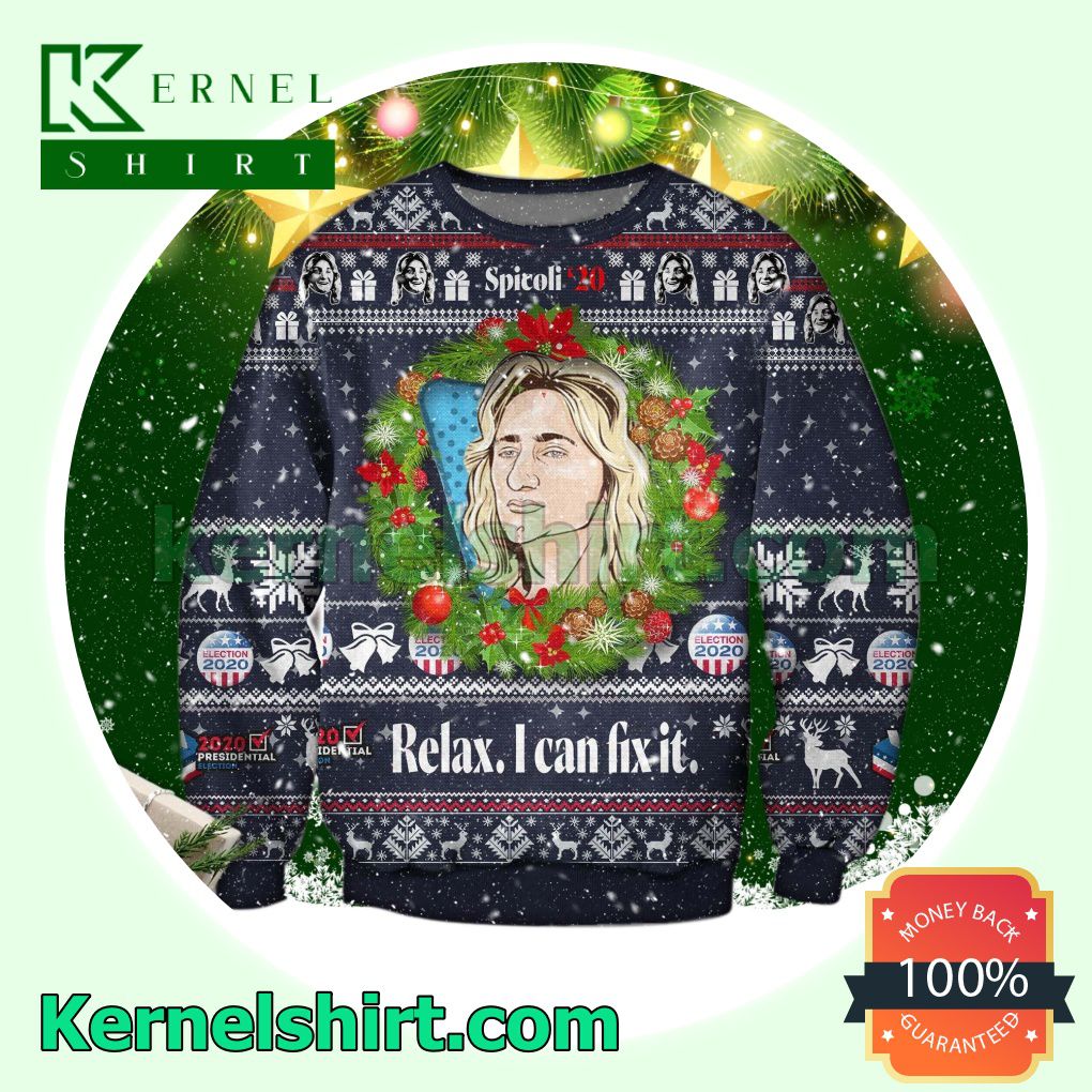 Spicoli 20 Relax I Can Fix It Election 2020 Xmas Knitted Sweaters