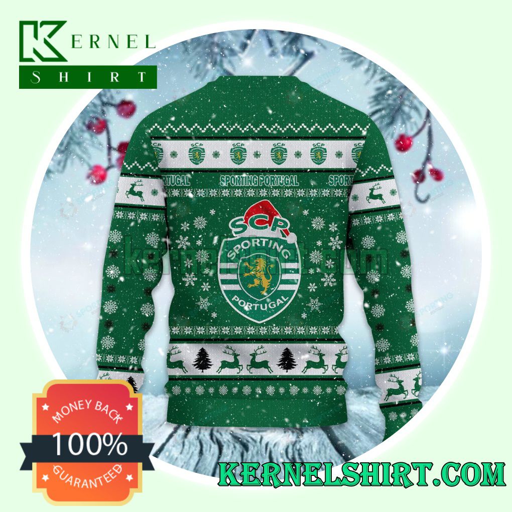 Sporting Clube de Portugal Club Snowflake Xmas Knit Sweaters b