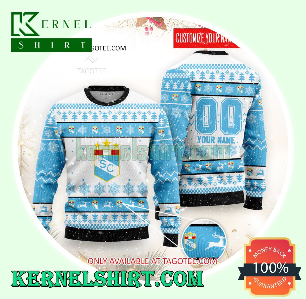 Sporting Cristal Logo Xmas Knit Sweaters