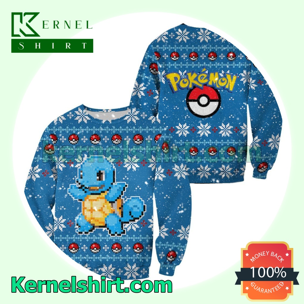 Squirtle Pokemon Anime Knitted Christmas Jumper