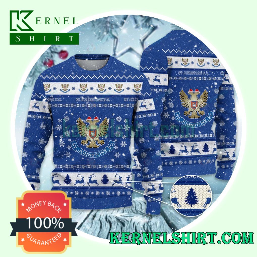 St Johnstone F.C. Club Snowflake Xmas Knit Sweaters