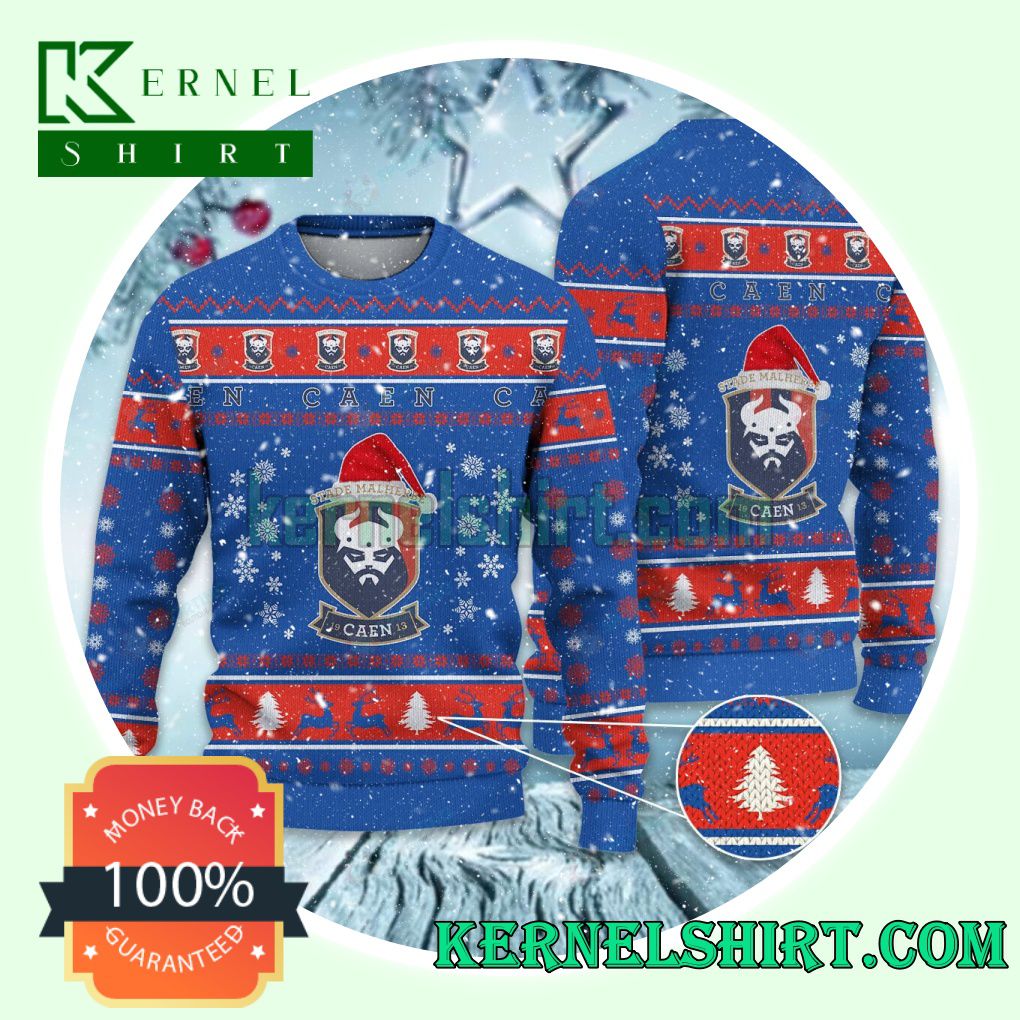 Stade Malherbe Caen Club Snowflake Xmas Knit Sweaters