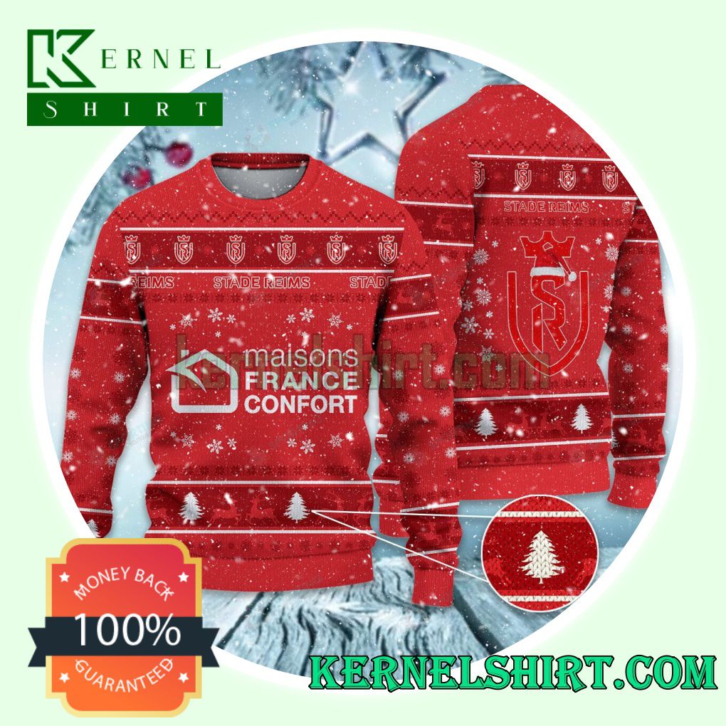 Stade de Reims Club Snowflake Xmas Knit Sweaters