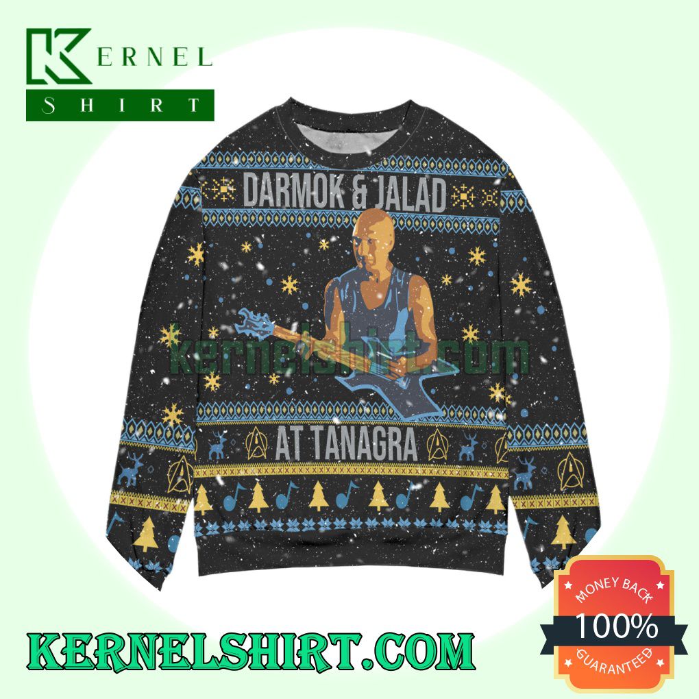 Star Trek Darmok And Jalad At Tanagra Snowflake Knitting Christmas Sweatshirts