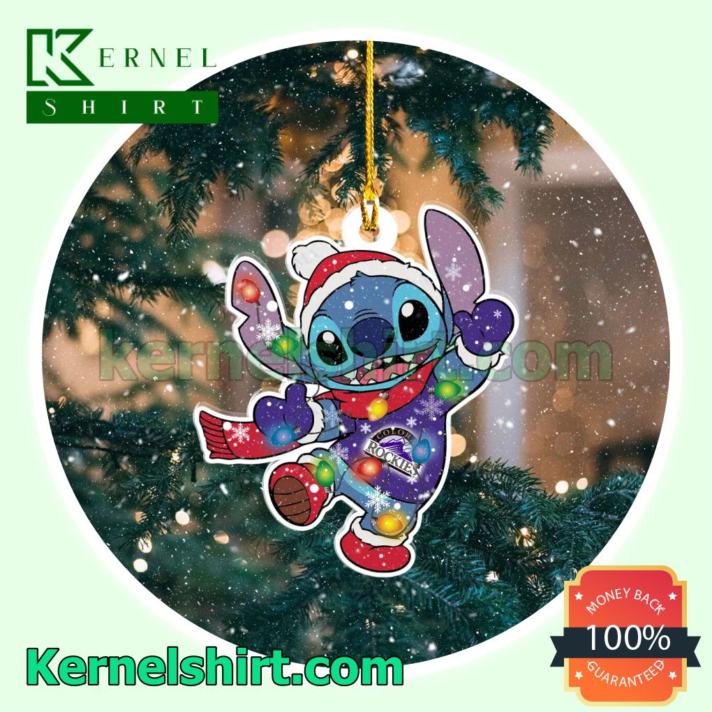 Stitch Colorado Rockies Holiday Ornaments