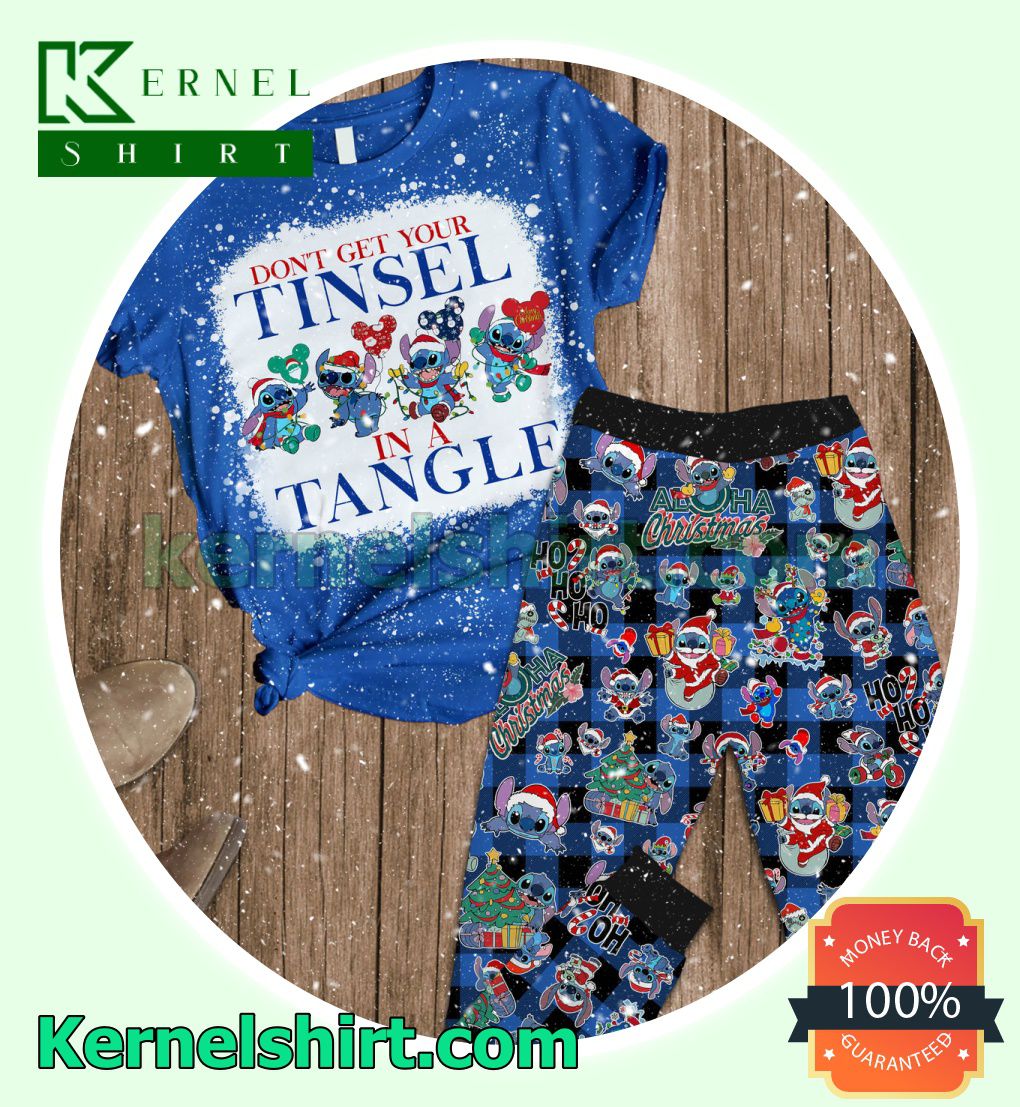 Stitch Don't Get Your Tinsel In A Tangle Holiday Sleepwear