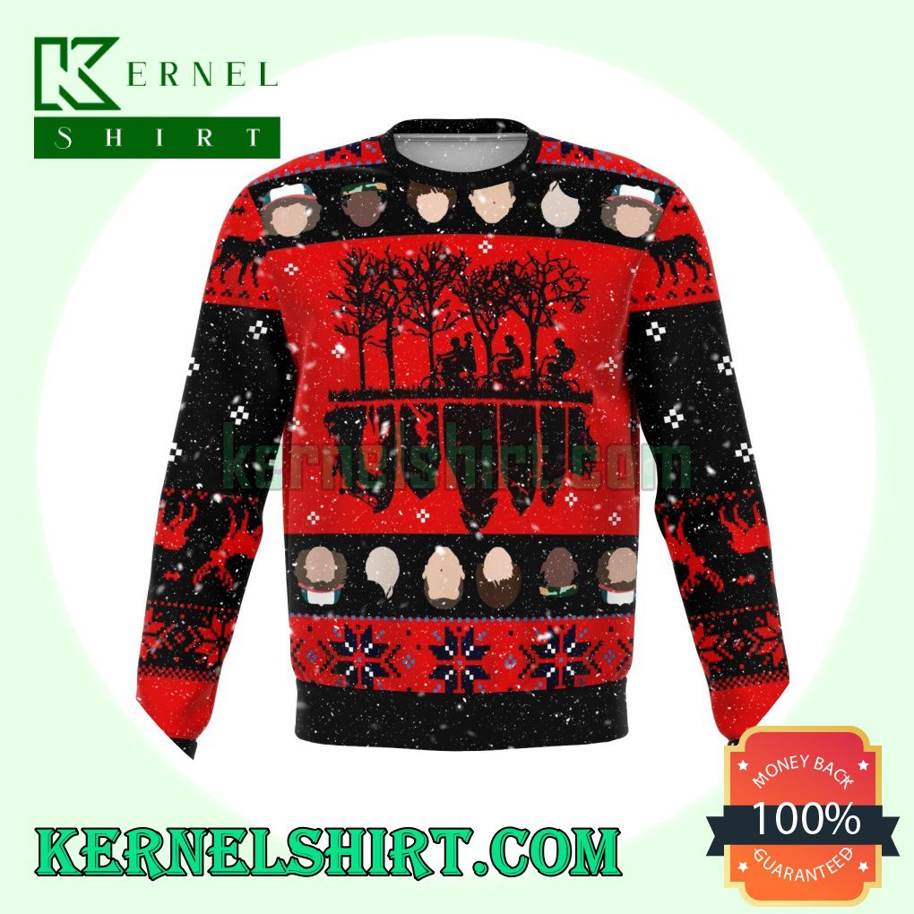 Stranger Things Red Knitting Christmas Sweatshirts