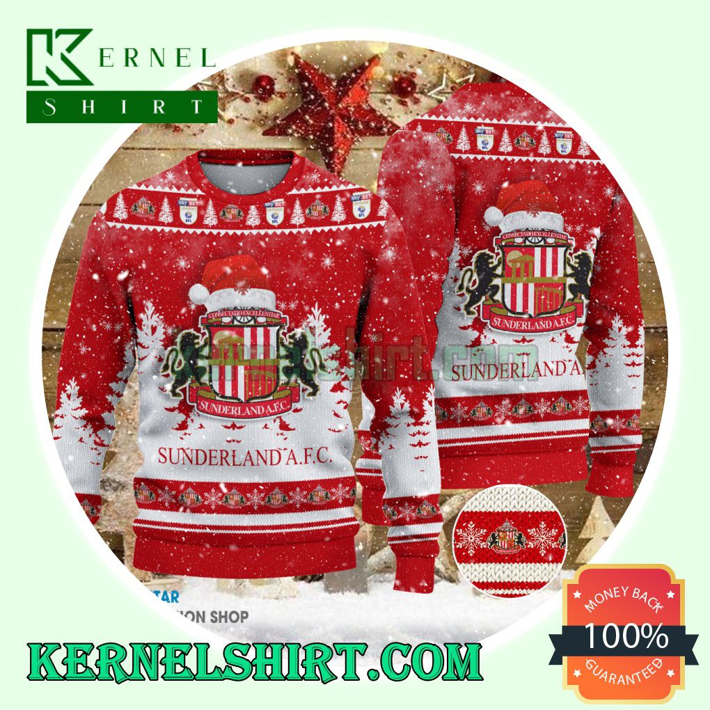 Sunderland Club Santa Hat Xmas Knit Sweaters