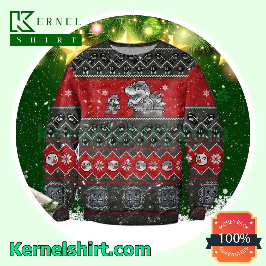 Super Mario Bowser Xmas Knitted Sweaters