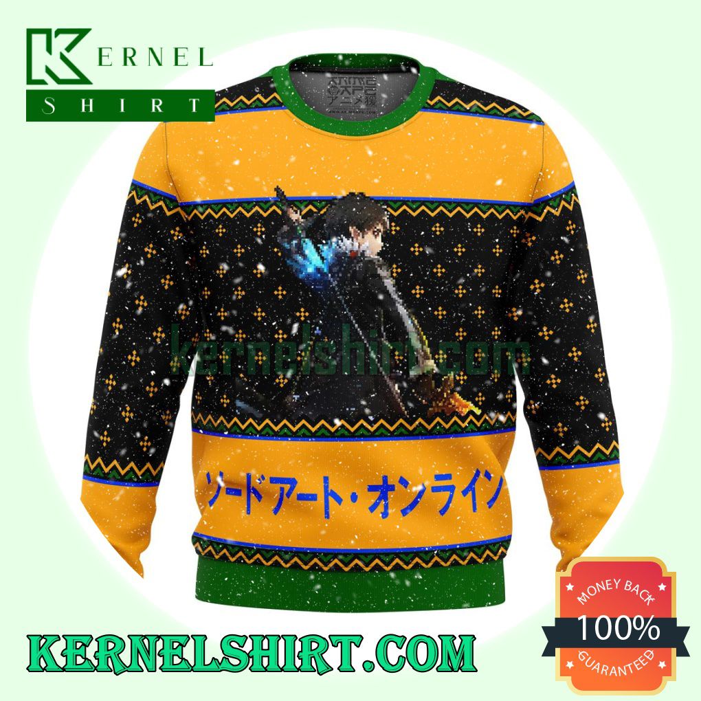 Sword Art Online Beater Anime Premium Knitting Christmas Sweatshirts