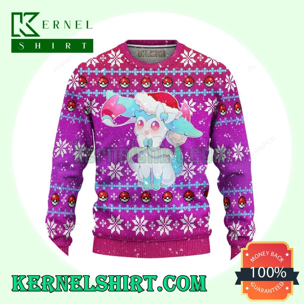 Sylveon Pokemon Anime Manga Christmas Sweatshirts